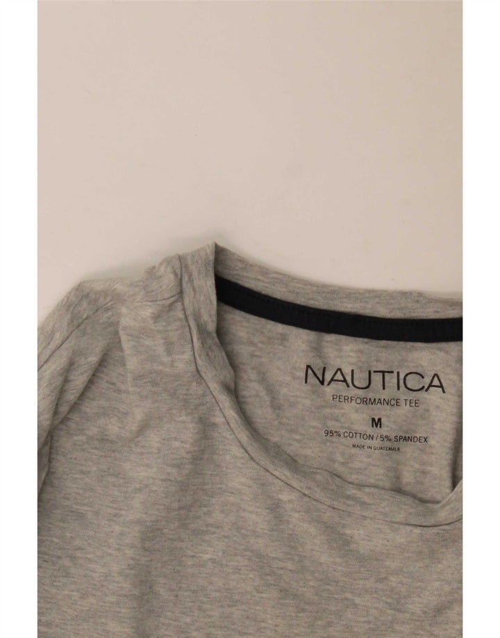 Мужской топ Nautica с длинным рукавом, средний серый хлопок в крапинку