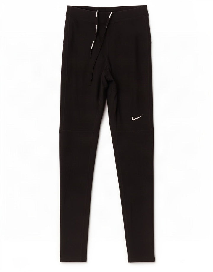 Женские леггинсы Nike Dri Fit UK 10, маленькие черные полиэстер