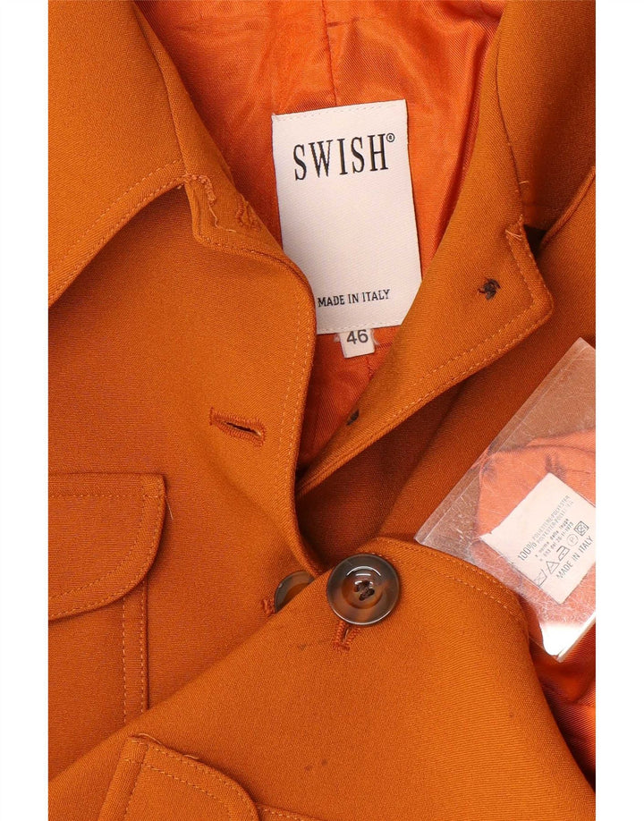Женский пиджак в стиле милитари Swish с 6 пуговицами IT 46, большой коричневый полиэстер