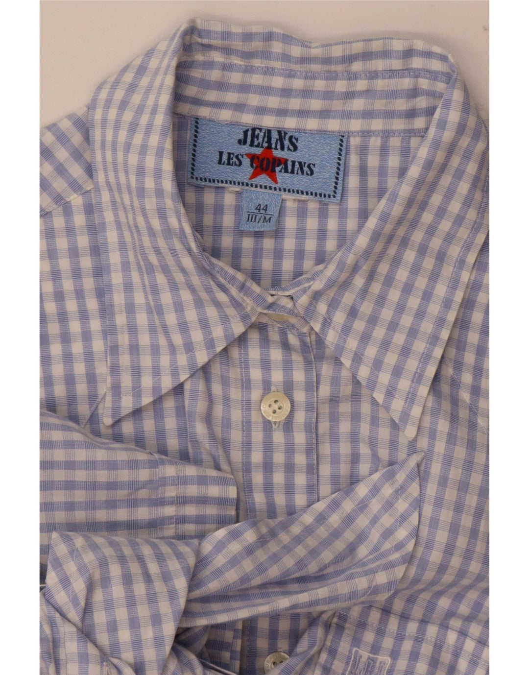 Женская блузка-рубашка с коротким рукавом Les Copains IT 44 Medium Blue Gingham