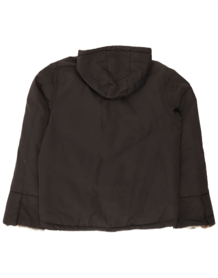 Женская утепленная куртка Woolrich с капюшоном UK 14, средний черный нейлон