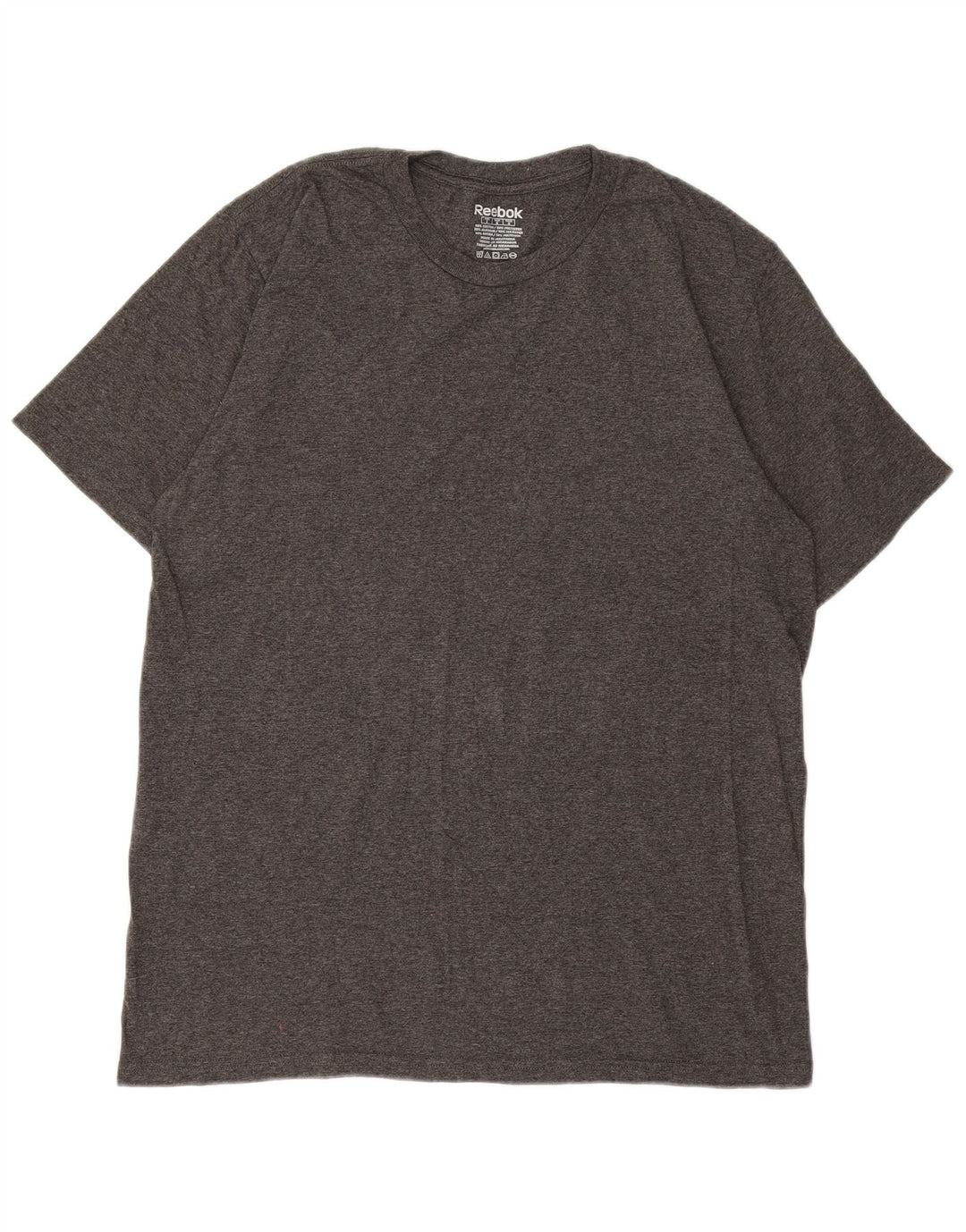 REEBOK Mens T-Shirt Top Large Grey Cotton