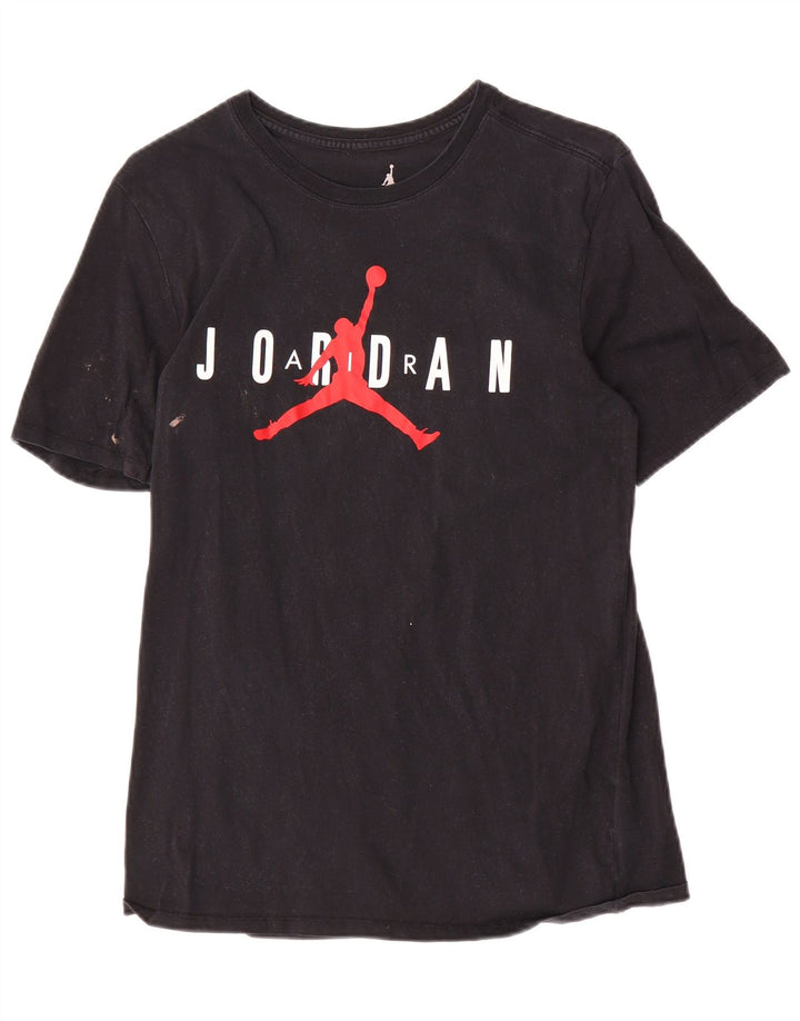 Мужская футболка Jordan с графическим рисунком, средний черный хлопок