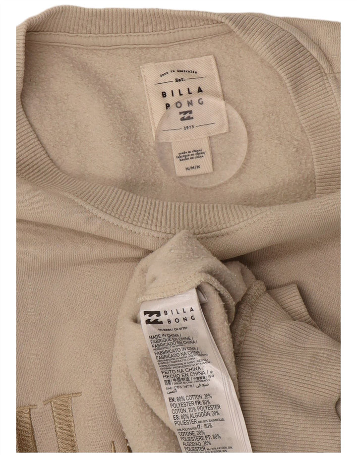 Женский джемпер оверсайз Billabong UK 12, средний цвет, белый хлопок