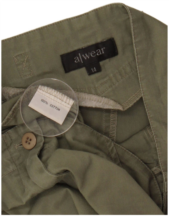 Женская юбка трапеции Awear US 14 XL W33, зеленый хлопок