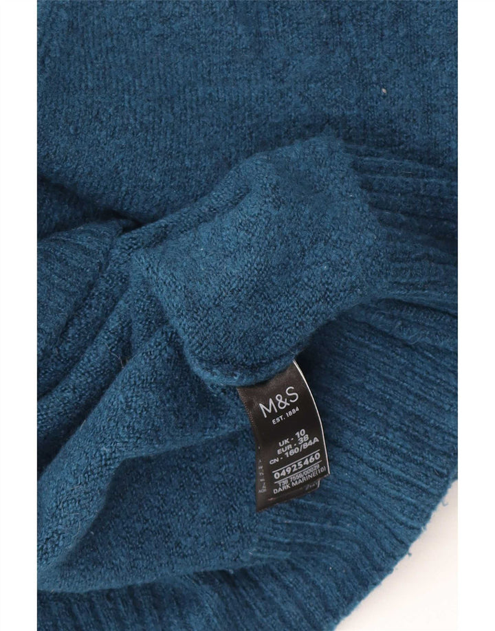 Женский свободный джемпер с v-образным вырезом Marks & Spencer, Великобритания, 10, маленький синий