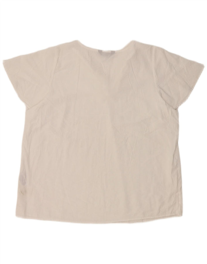 Женская блузка Marks & Spencer Top UK 20 2XL Белая вискоза