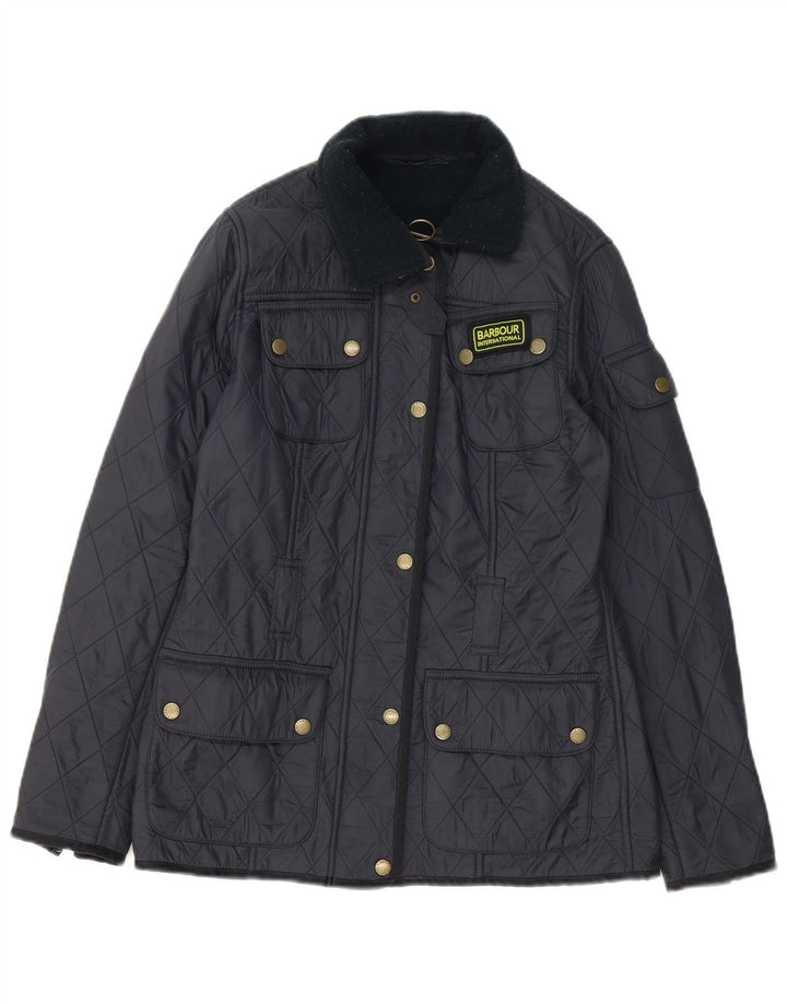 Женская стеганая куртка Barbour UK 8, маленькая, темно-синяя