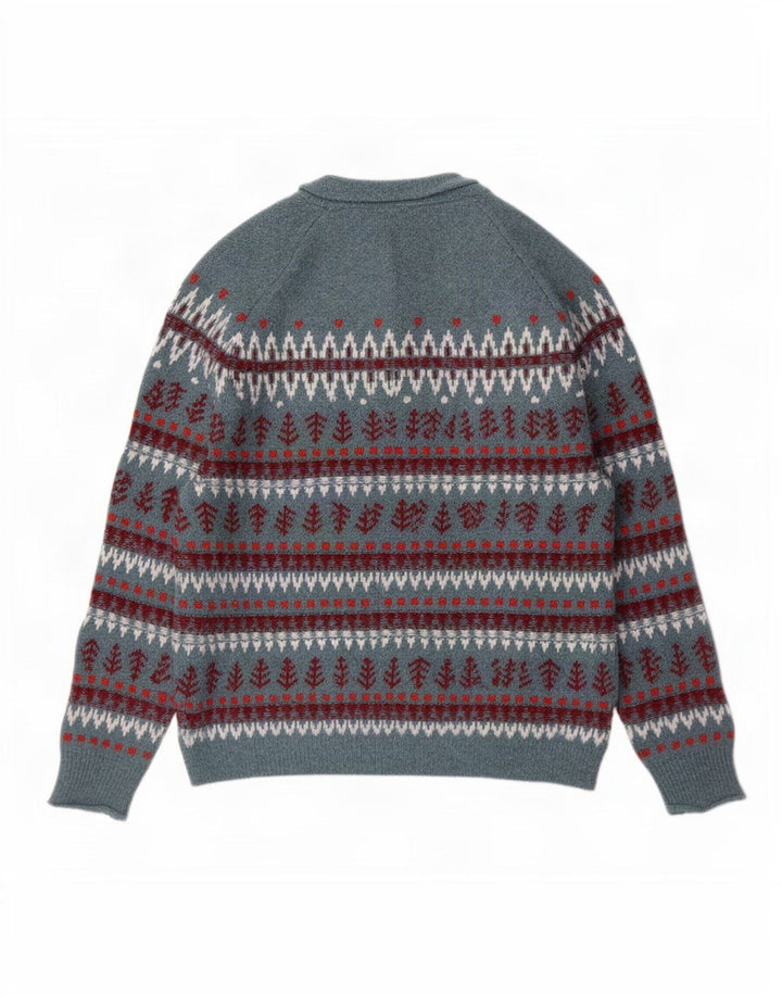 Женский джемпер с круглым вырезом White Stuff, Великобритания, 14, средний синий, Fair Isle