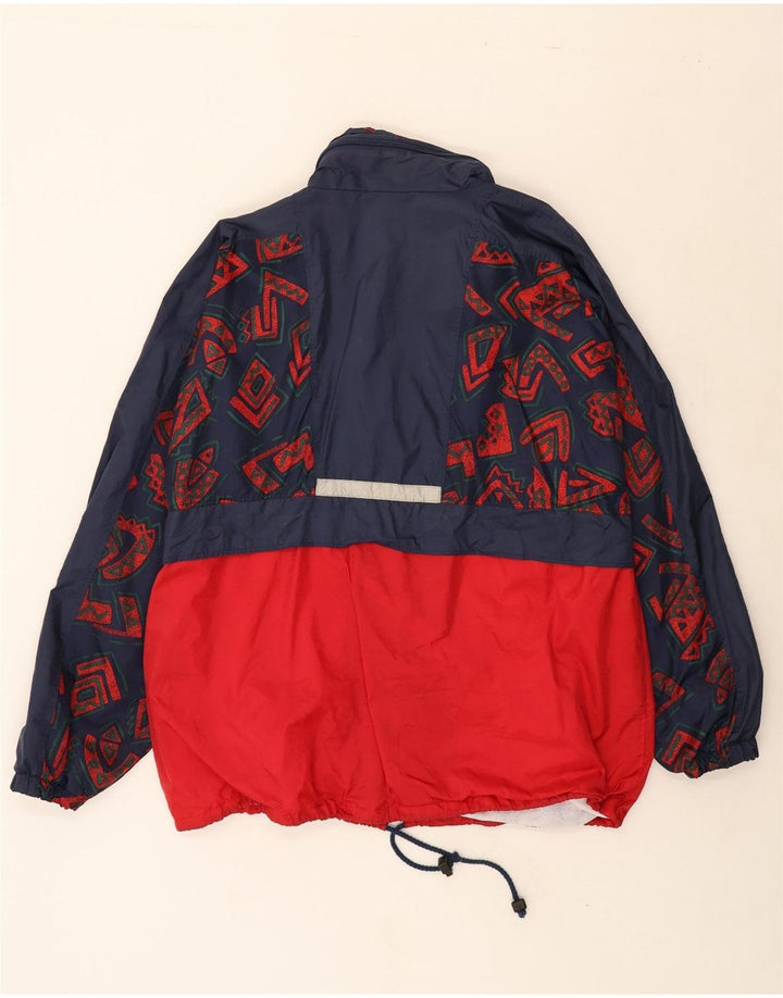MARCEL CLAIR Mens Hooded Windbreaker Jacket EU 52/54 XL Red Colourblock Vintage Marcel Clair and Second-Hand Marcel Clair from Messina Hembry 
