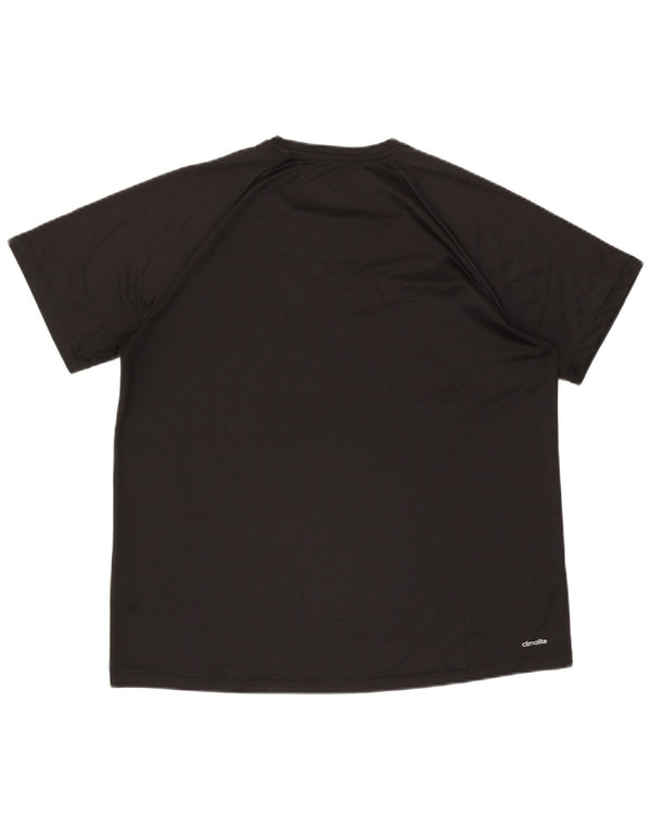 Мужская футболка Adidas Climalite с рисунком Top XL, черный полиэстер