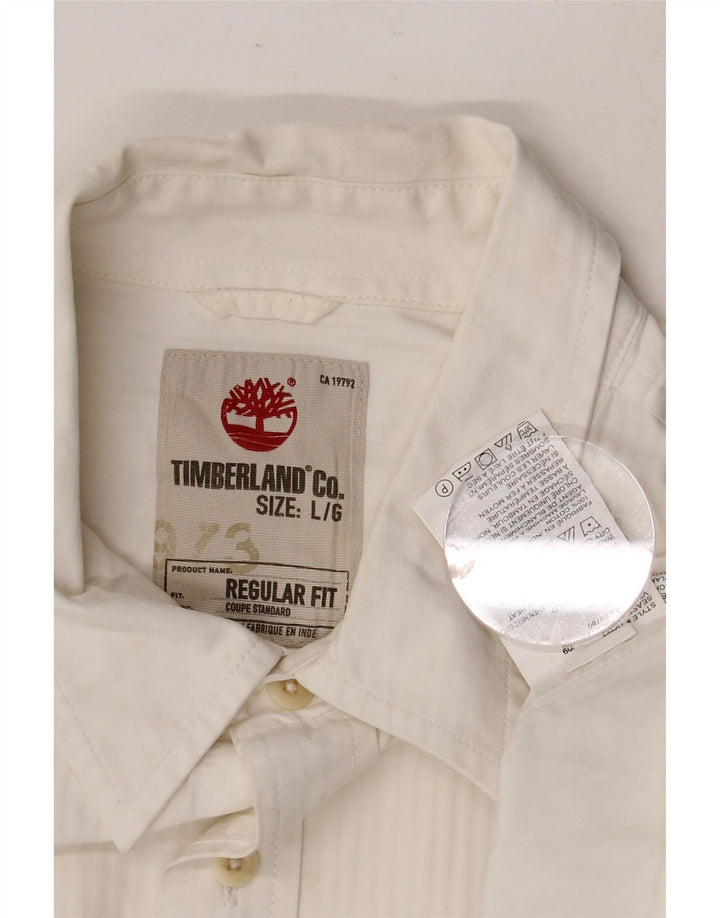 TIMBERLAND Мужская рубашка стандартного кроя, большой размер, белый хлопок