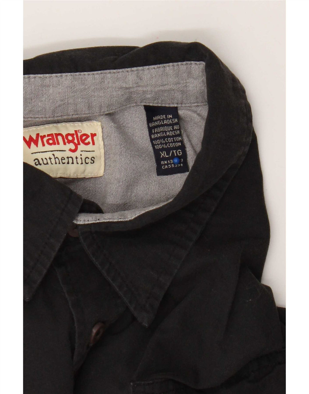 Мужская рубашка с коротким рукавом Wrangler XL, черный хлопок