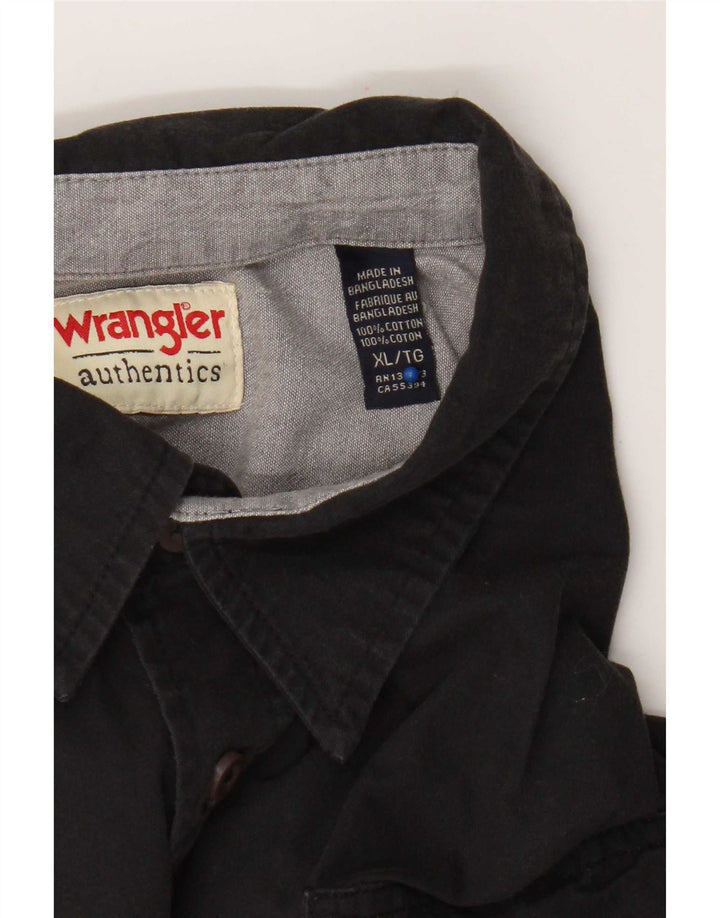 Мужская рубашка с коротким рукавом Wrangler XL, черный хлопок