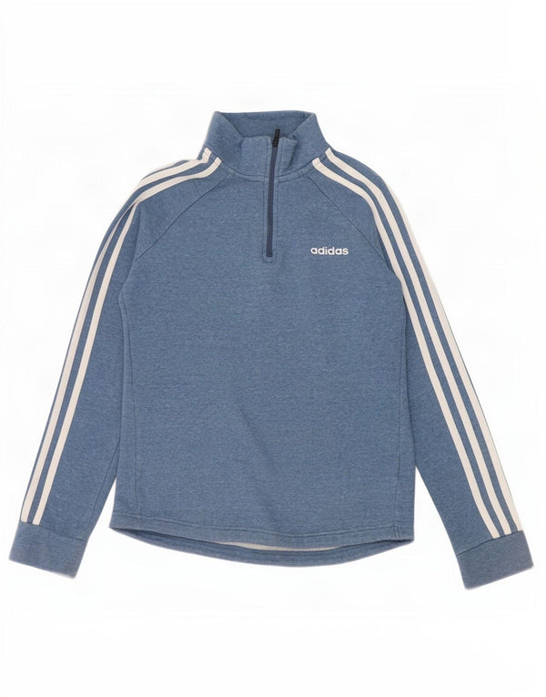 Женский свитер с воротником на молнии Adidas UK 4/6 XS Синий Хлопок