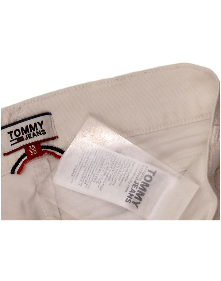 TOMMY HILFIGER Женские джинсы скинни со средней посадкой W25 L25 Белый хлопок