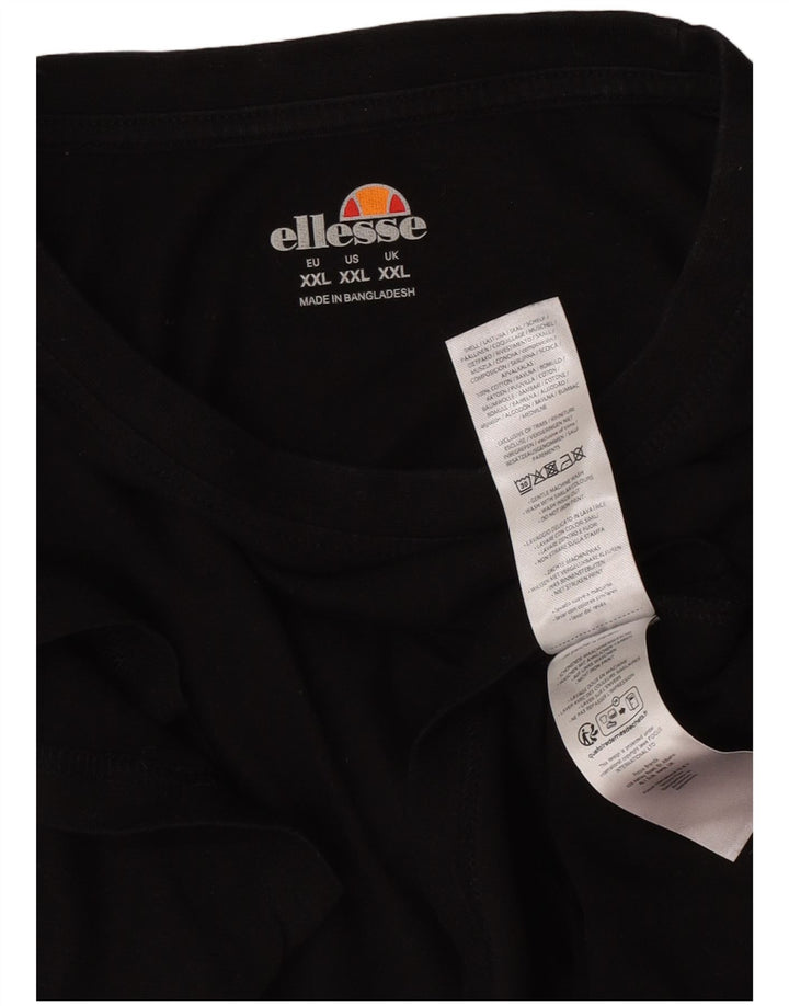 Мужская футболка Ellesse Top 2XL, черный хлопок