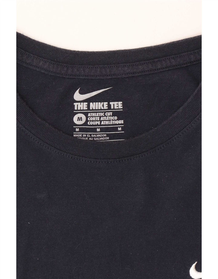 Мужская футболка спортивного кроя Nike среднего размера, темно-синяя