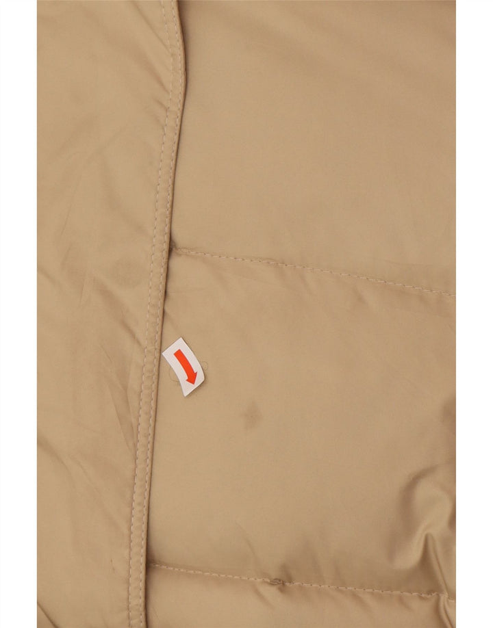 BURBERRY Женское стеганое пальто с капюшоном BRIT UK 12 Средний Бежевый Классический