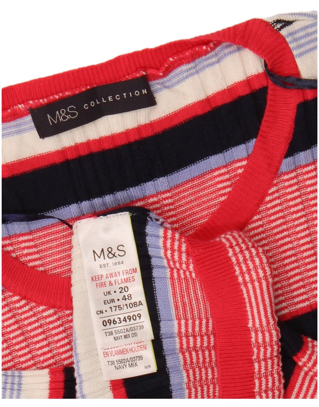Женский джемпер с круглым вырезом MARKS & SPENCER UK 20 2XL, разноцветный