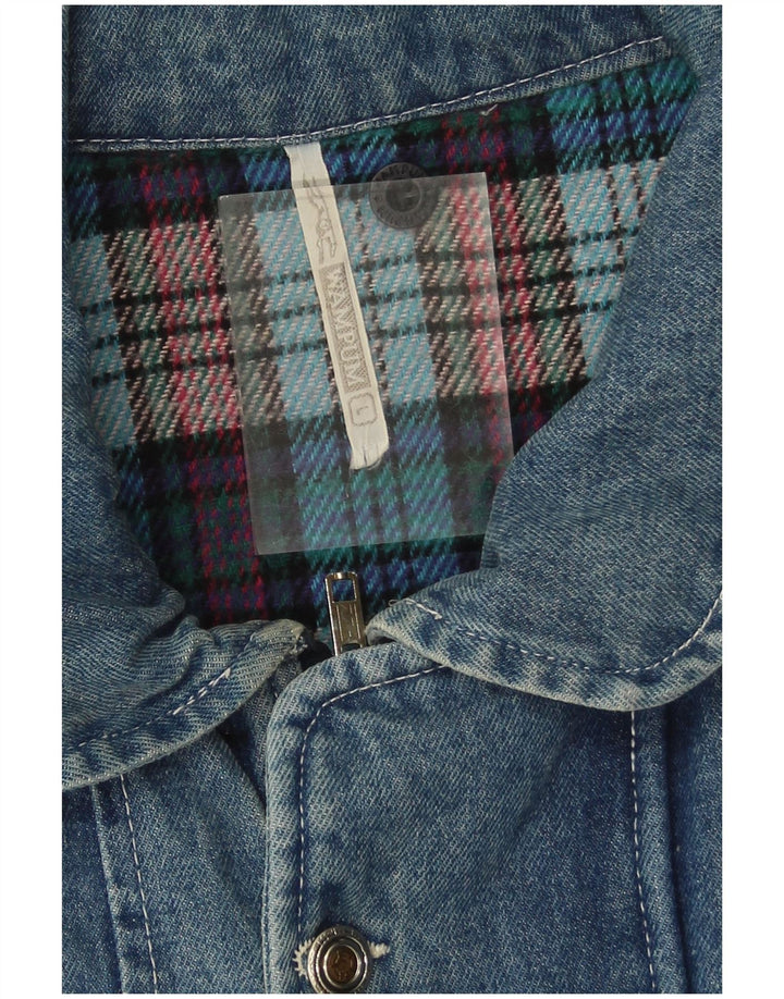 Мужское джинсовое пальто Wampum UK 40, большой синий хлопок