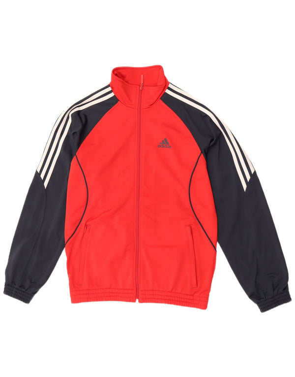 Мужская спортивная куртка Adidas UK 34/36, маленький красный полиэстер с цветными блоками