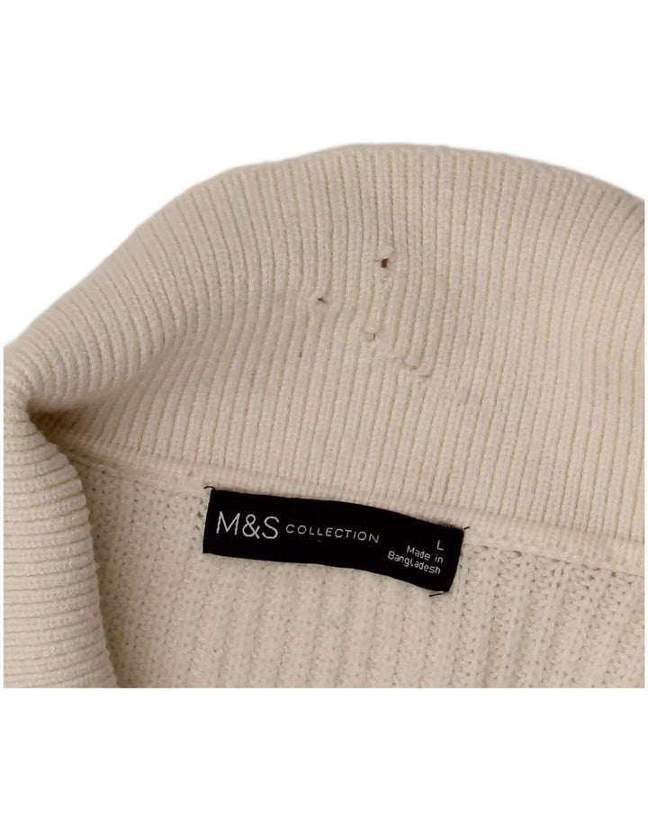 Женский кардиган Marks & Spencer UK 16, большой белый вискоза