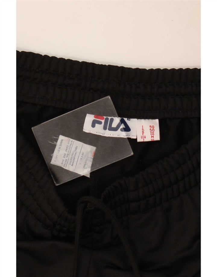 Fila Мужские спортивные брюки с графическим рисунком, средний черный, полиэстер с цветными блоками