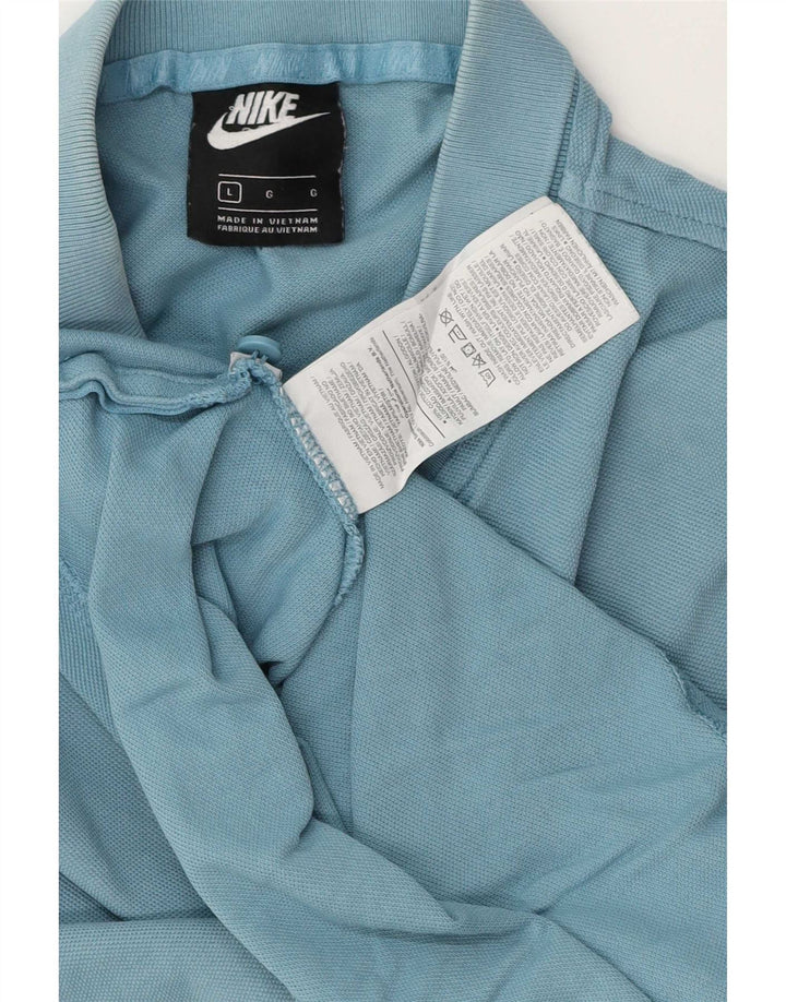 Мужская рубашка-поло Nike, большая синяя хлопковая