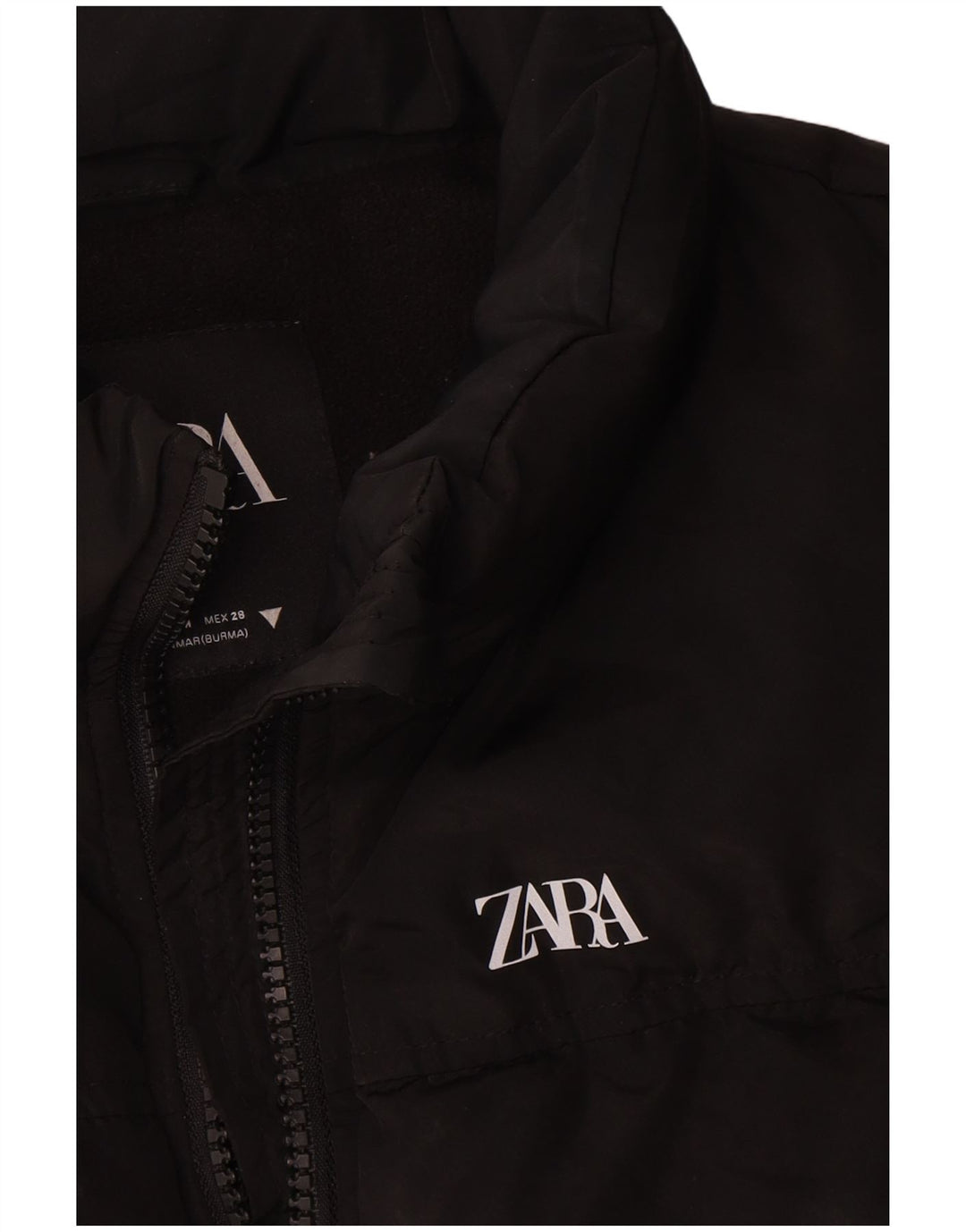Женский утепленный жилет Zara UK 14, средний черный полиэстер