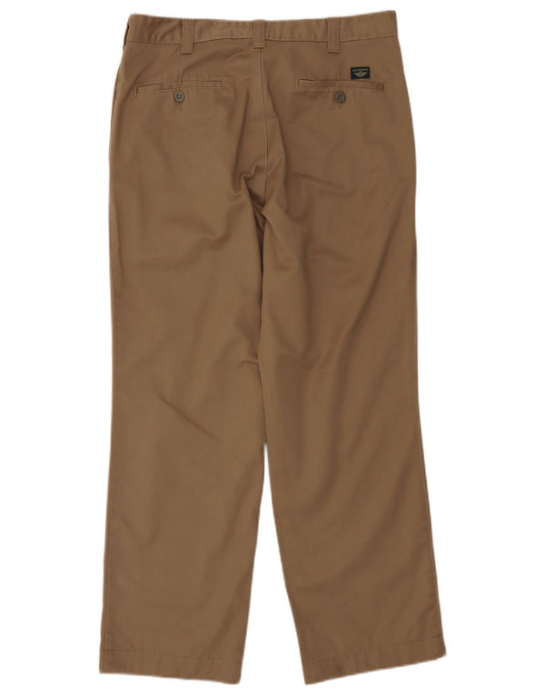 Мужские прямые брюки-чиносы Dockers цвета хаки W33 L29, бежевый хлопок