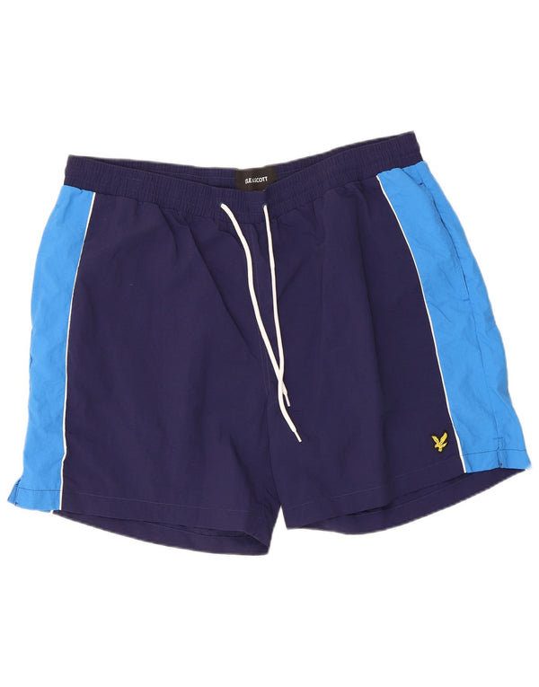 Мужские шорты для плавания Lyle & Scott 2XL, темно-синие, нейлон с цветными блоками