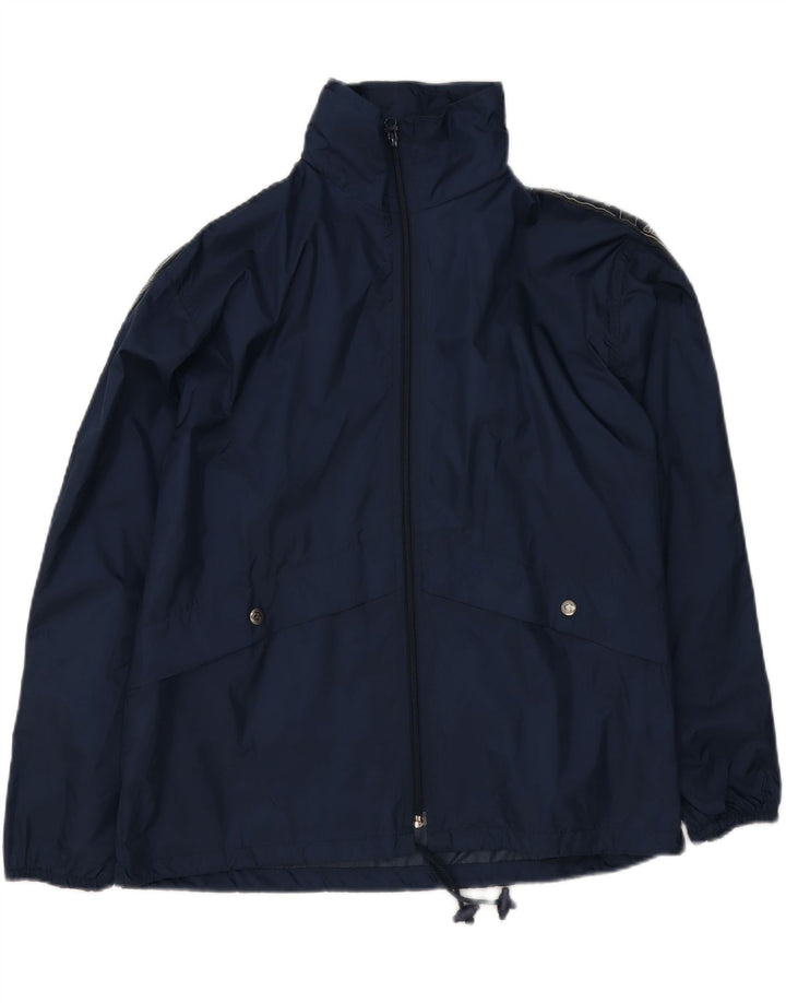 INVICTA Womens Oversized Graphic Rain Jacket UK 14 Large  Navy Blue Nylon