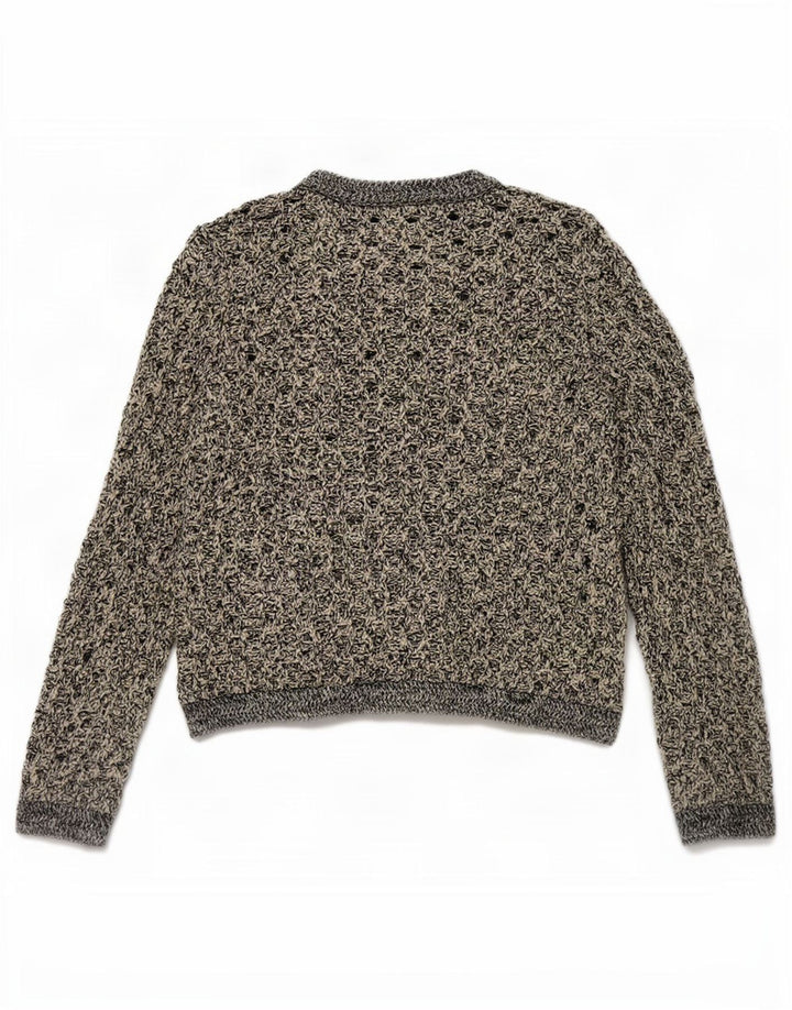 Женский кардиган крючком Zara UK 14, средний черный полиэстер с крапинками