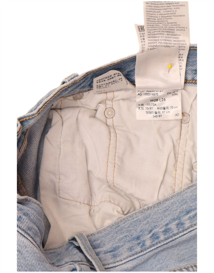 Мужские прямые джинсы LEVI'S 501 W28 L26 синие, хлопок