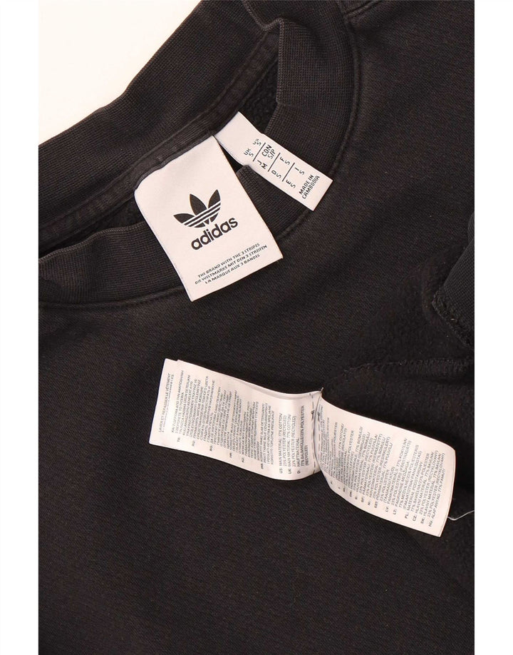 Мужской свитер с рисунком Adidas, маленький черный хлопковый джемпер