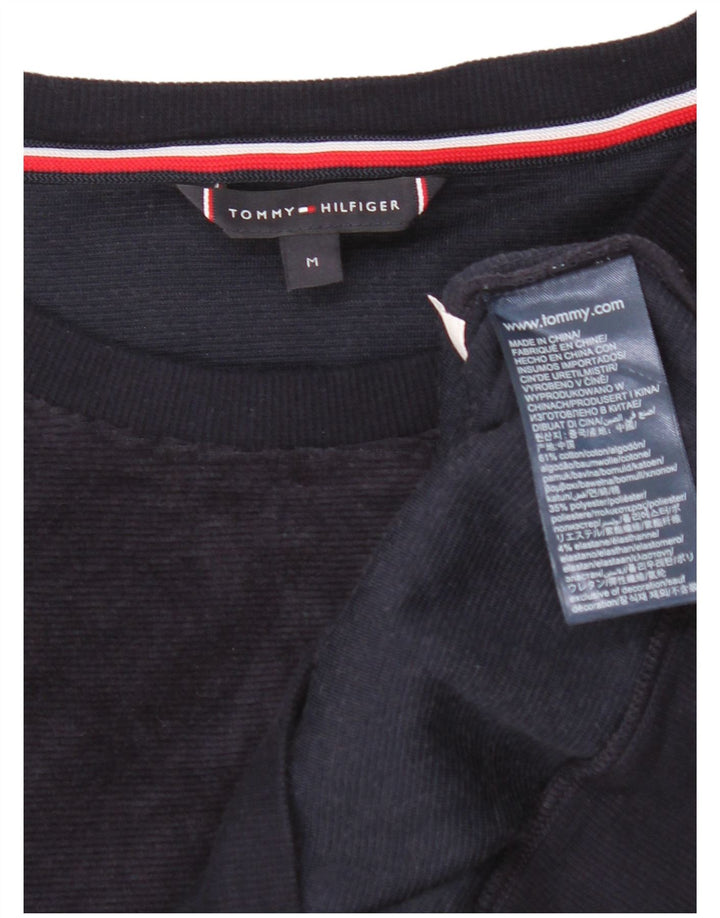 Tommy Hilfiger Мужской велюровый свитшот с рисунком, средний, темно-синий