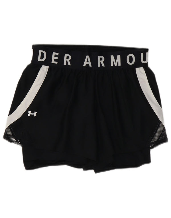 Женские спортивные шорты с графическим рисунком Under Armour UK 6 XS, черные с цветными блоками
