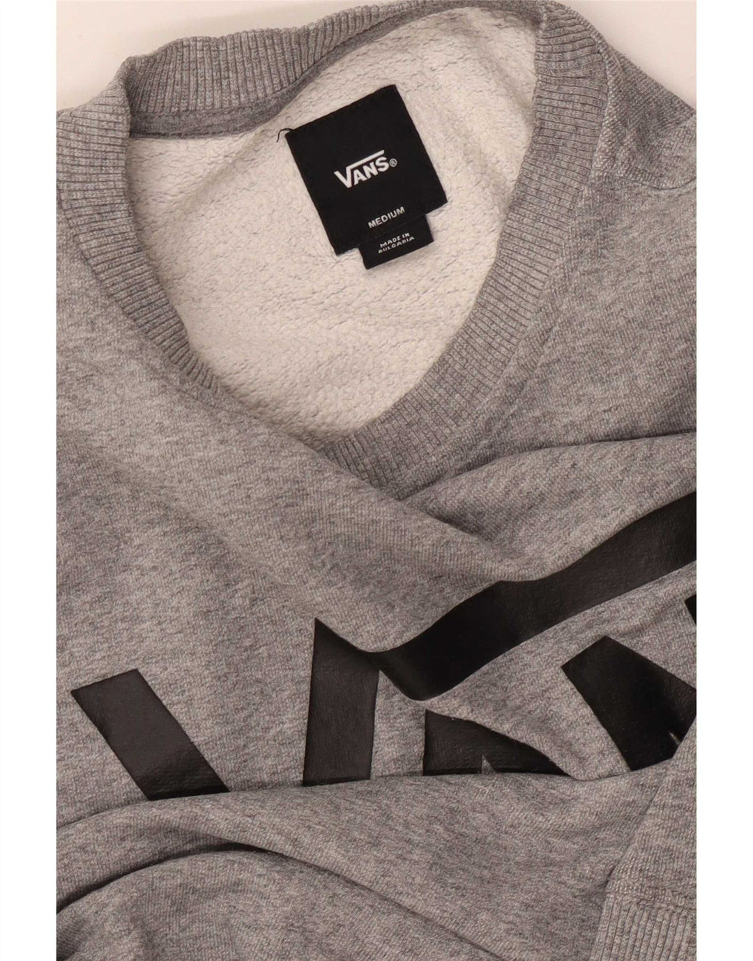 Мужской джемпер с рисунком Vans, средний серый в крапинку