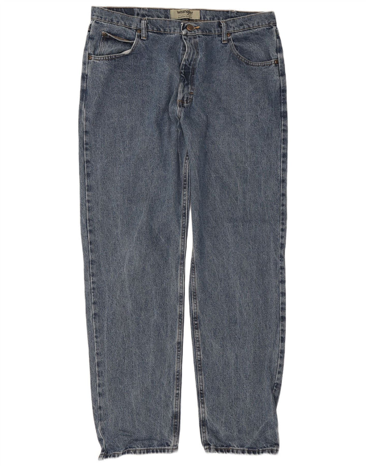Мужские прямые джинсы Wrangler W38 L34 синие, хлопок