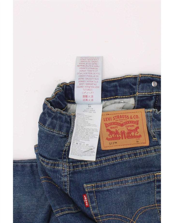 Джинсы Levi's 511 Slim для мальчиков 7–8 лет W22 L23, синий хлопок