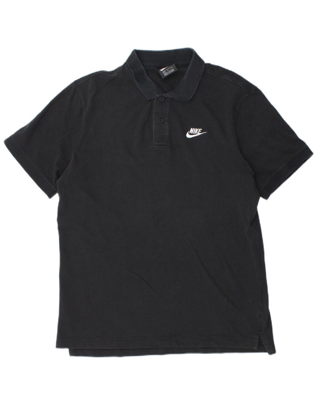 Мужская рубашка-поло Nike, большая черная, хлопковая