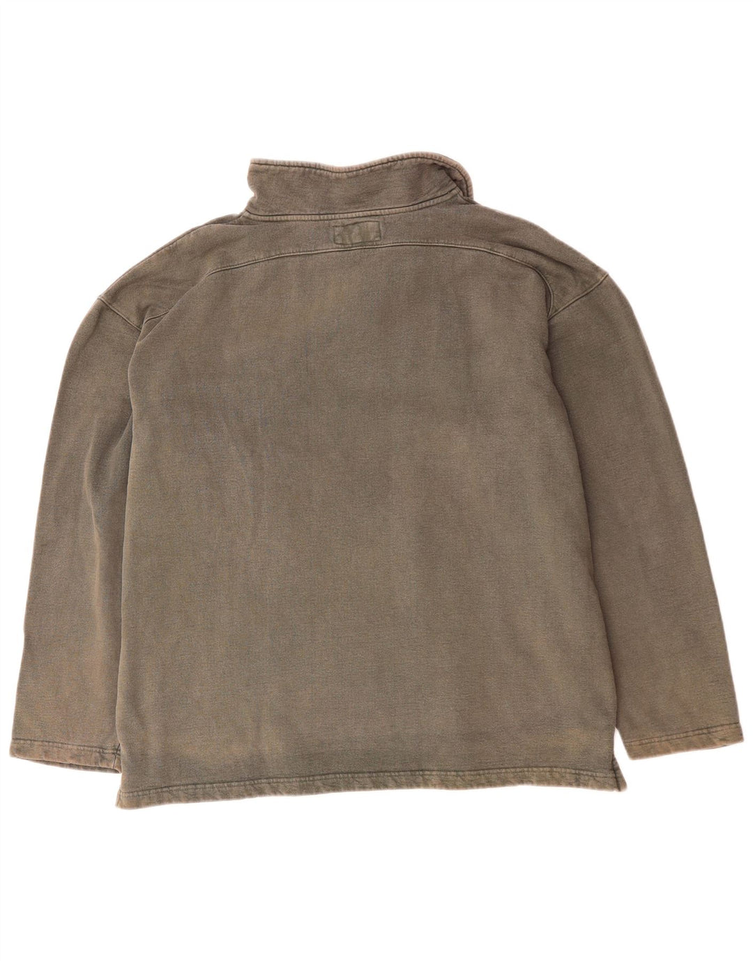 WEIRD FISH Мужской свитшот с воротником на молнии, джемпер XL, серый хлопок