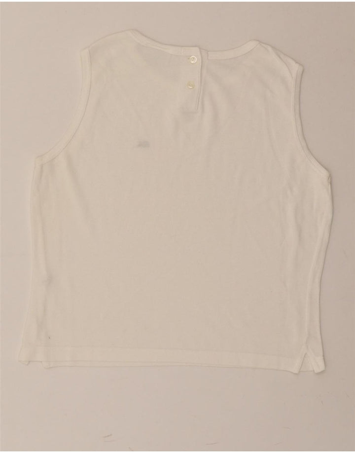 LACOSTE Женский жилет, размер 44, большой, белый хлопок