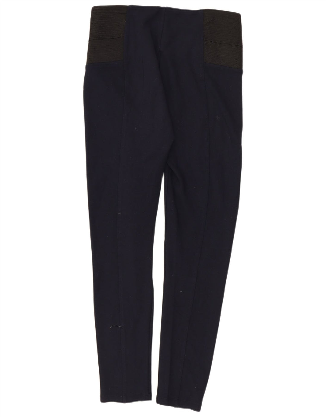 Женские леггинсы Zara UK 14, большие темно-синие, вискоза с цветными блоками