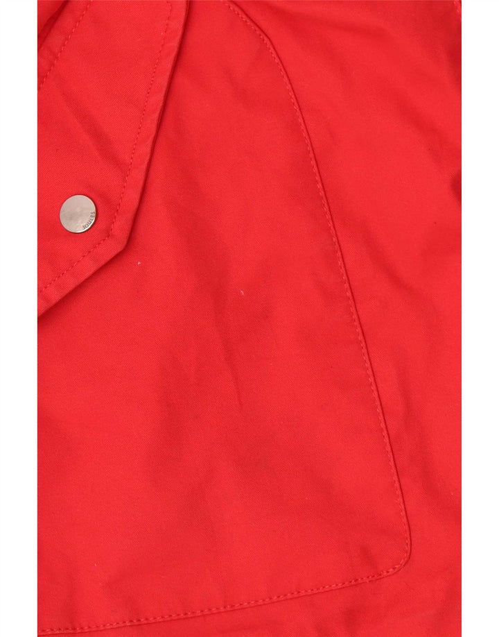 Женская оверсайз-дождевик Joules с капюшоном UK 18 XL, красный хлопок