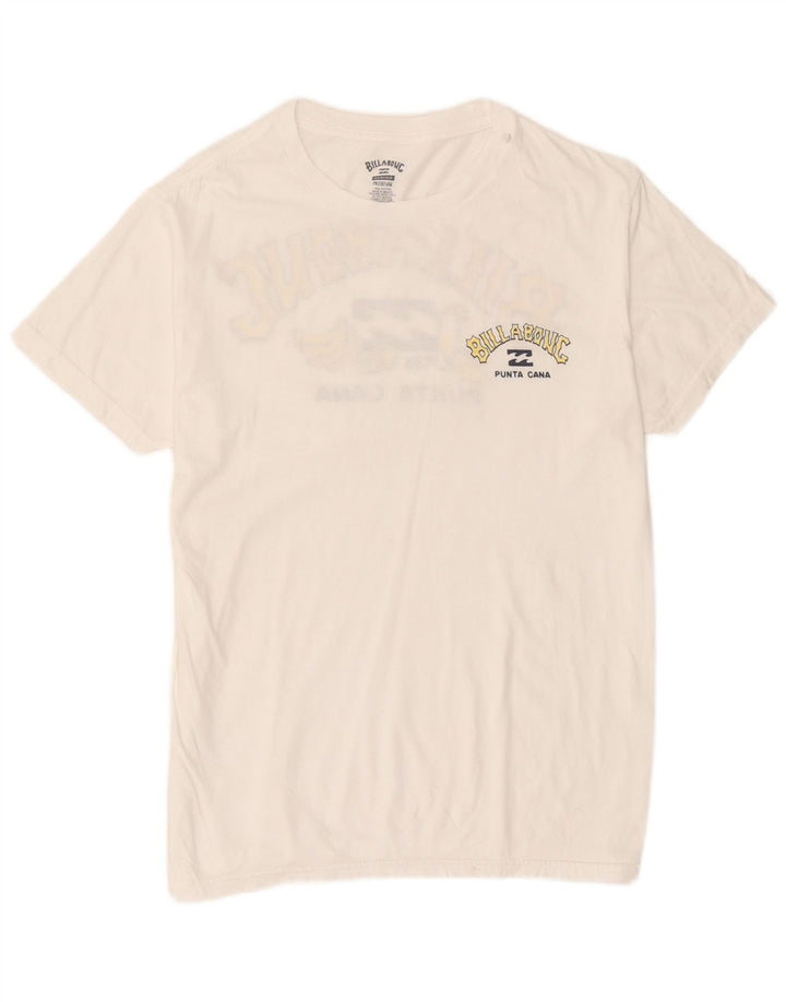Billabong Мужская футболка с рисунком Топ среднего размера, белый хлопок