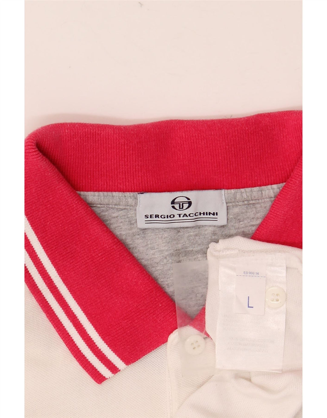 Мужская рубашка поло SERGIO TACCHINI, большая белая хлопковая рубашка с цветными блоками