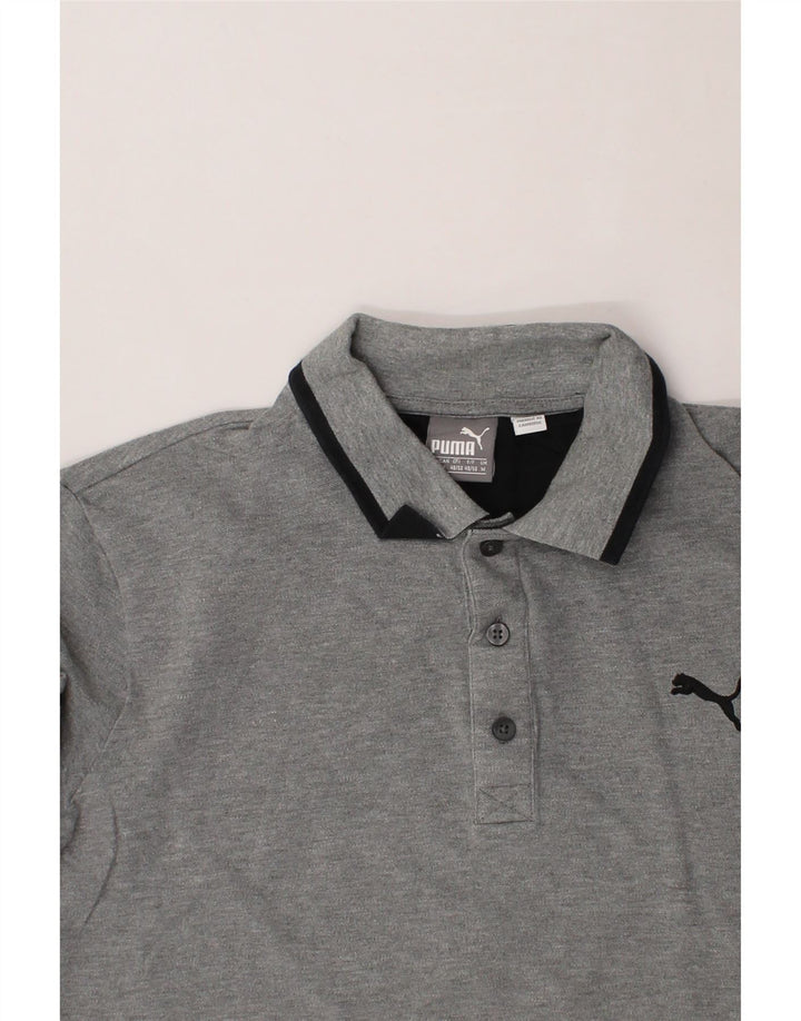 PUMA Mens Polo Shirt Medium Grey Cotton Vintage Puma and Second-Hand Puma from Messina Hembry 