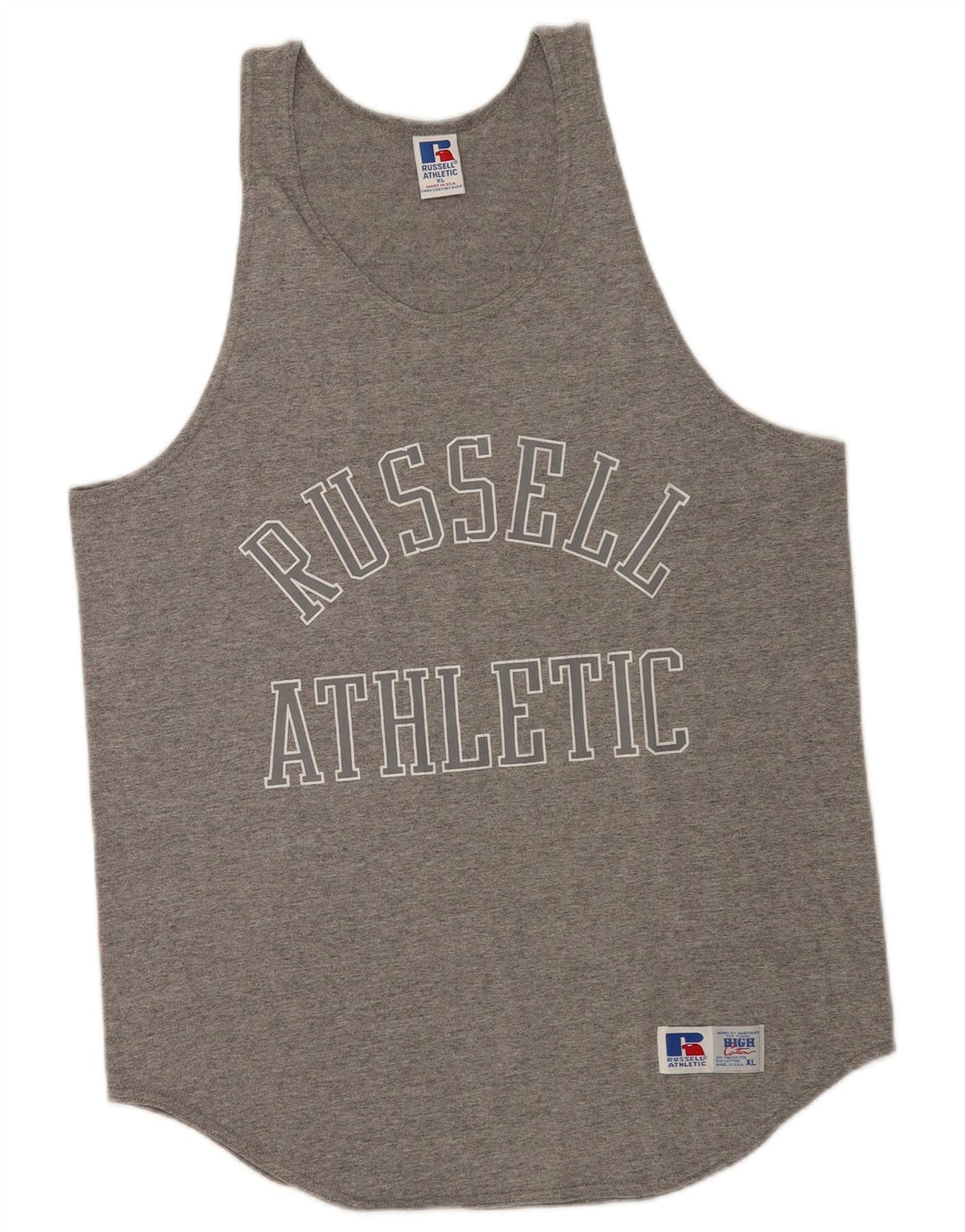 Мужской жилет с графическим рисунком Russell Athletic XL, серый полиэстер